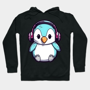 Cute Penguin Headphones Hoodie